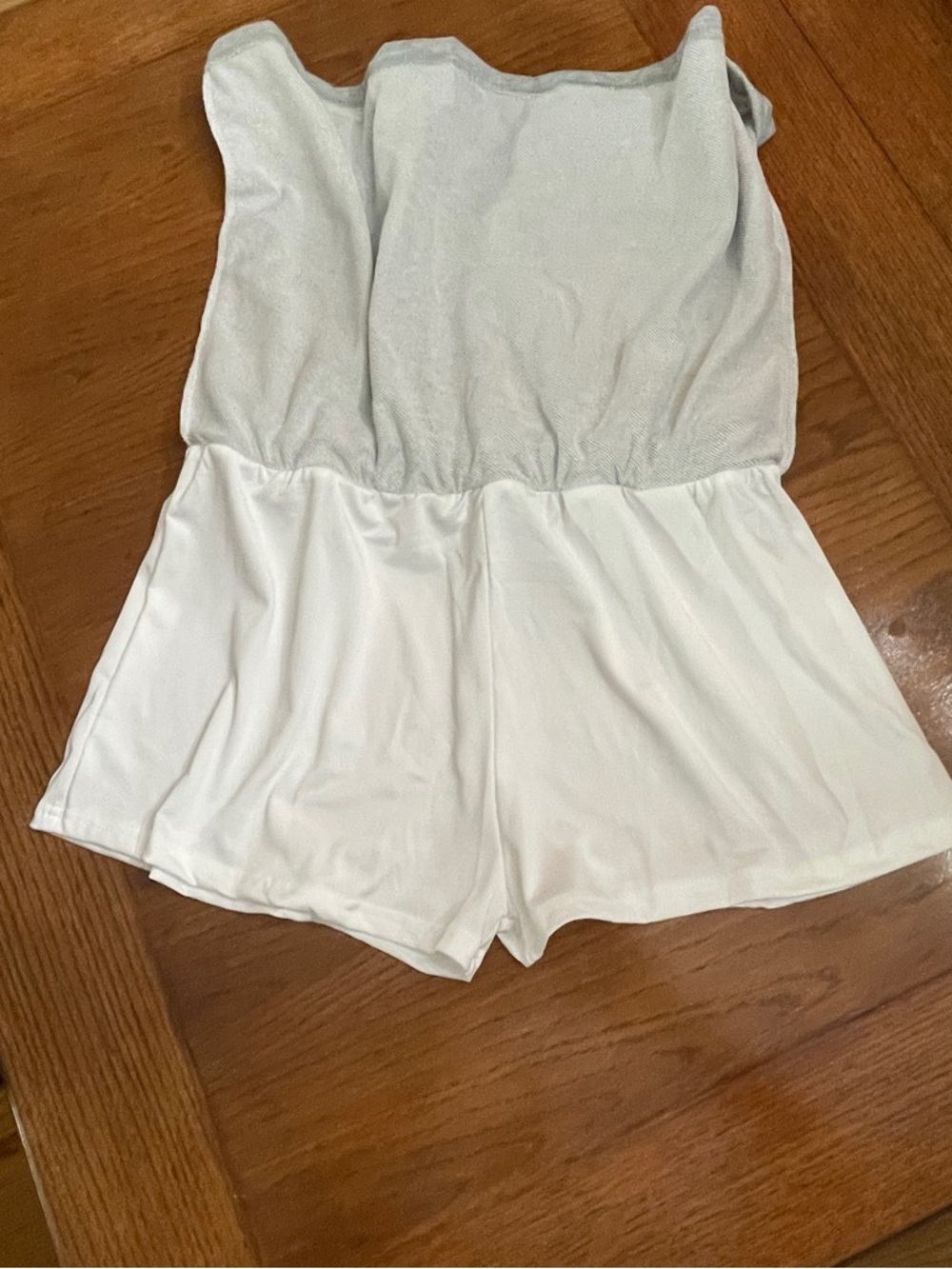 Casual Light Gray Drawstring Mini Skort - Picture 3 of 4